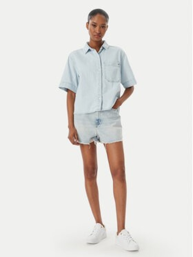 Tommy Hilfiger Szorty jeansowe WW0WW49578 Niebieski Wide Fit