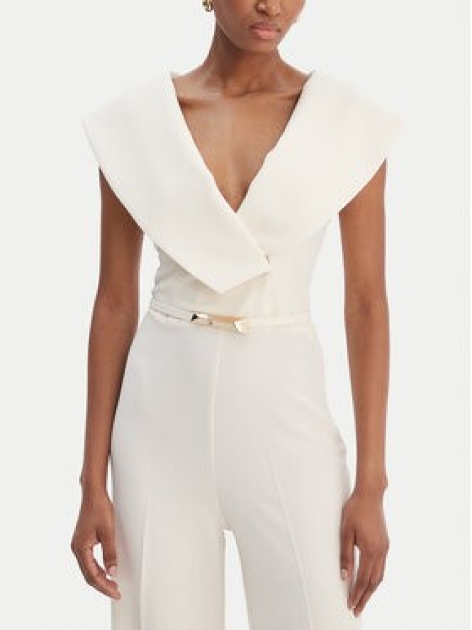 Simona Corsellini Kombinezon P26CPTU00701 Écru Regular Fit