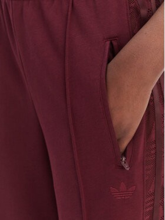 adidas Spodnie dresowe Firebird Lace KC6445 Bordowy Loose Fit