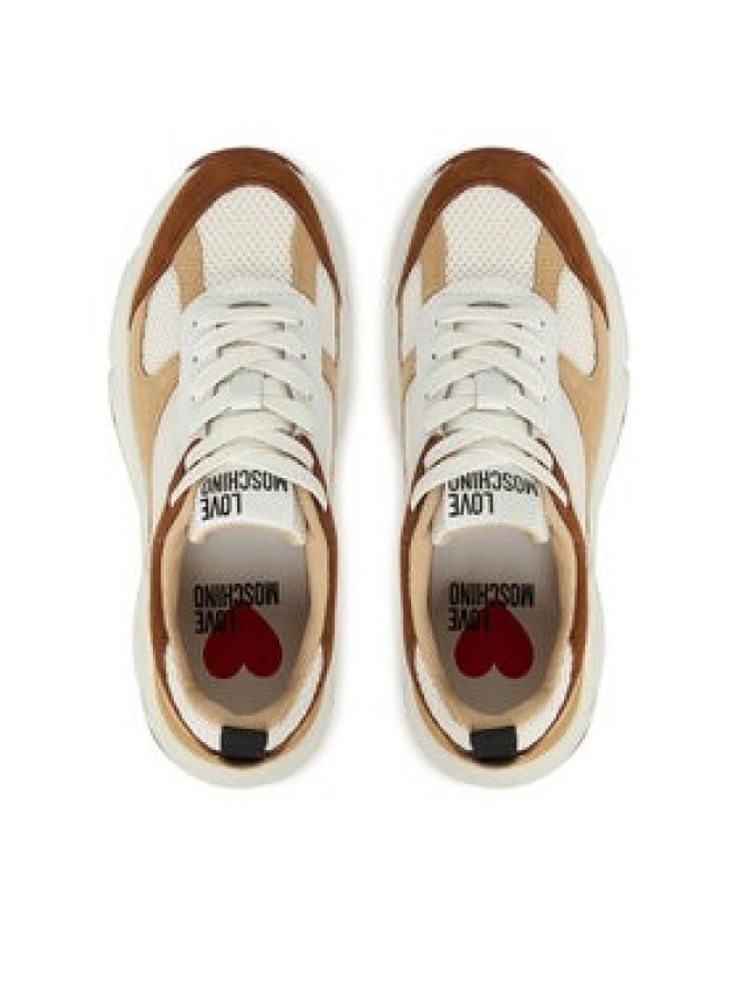 LOVE MOSCHINO Sneakersy JA15246G0NIQF10B Beżowy