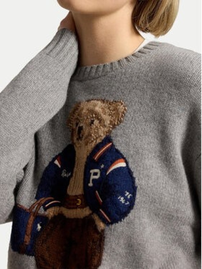 Polo Ralph Lauren Sweter 211B17771002 Szary ciemny Relaxed Fit