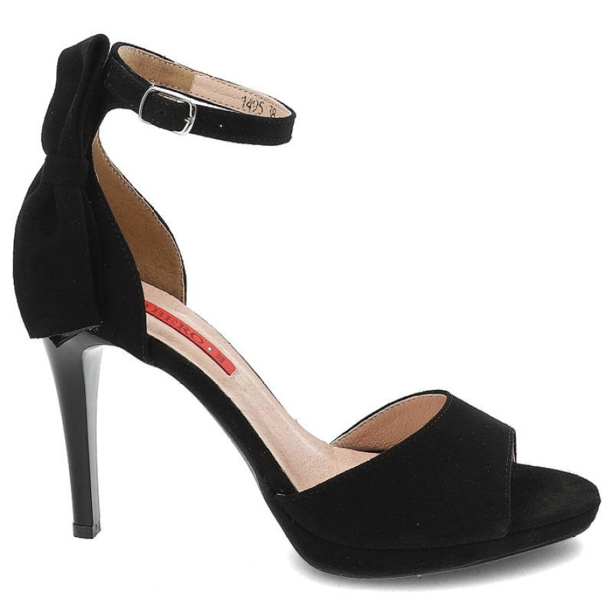 Czarne Sandały Libero Eleganckie Skórzane Buty