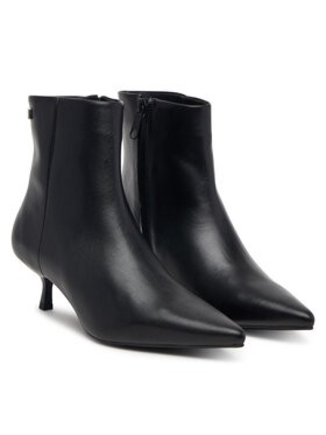 Tommy Jeans Botki Tjw Pointed Kitten Heel Boots EN0EN03172 Czarny