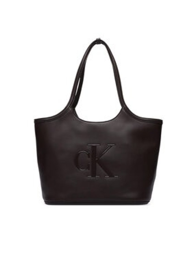 Calvin Klein Torebka Bold Ck Shopper LV04F3562G Bordowy