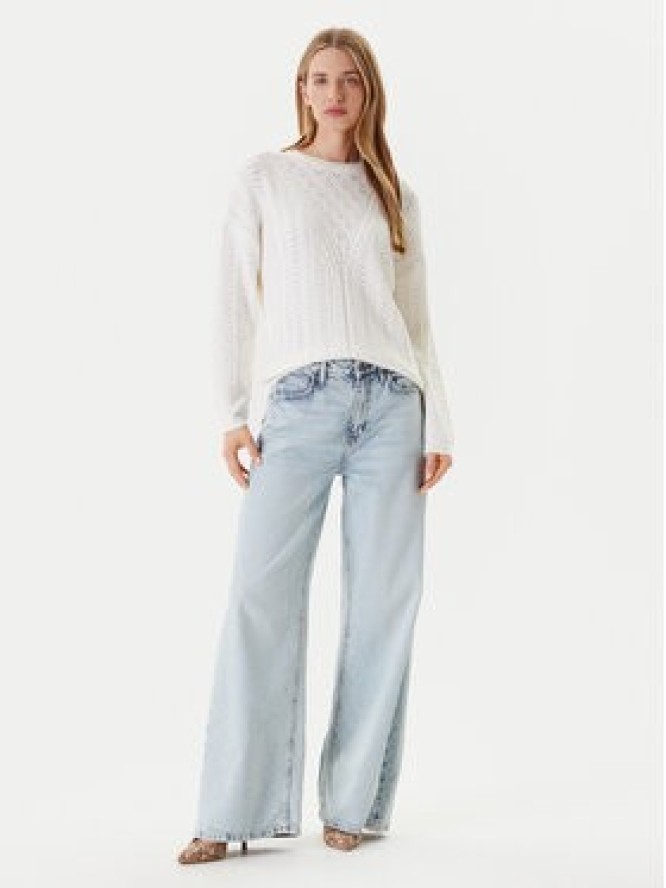 Guess Sweter W5YR56 Z2ZK2 Biały Regular Fit