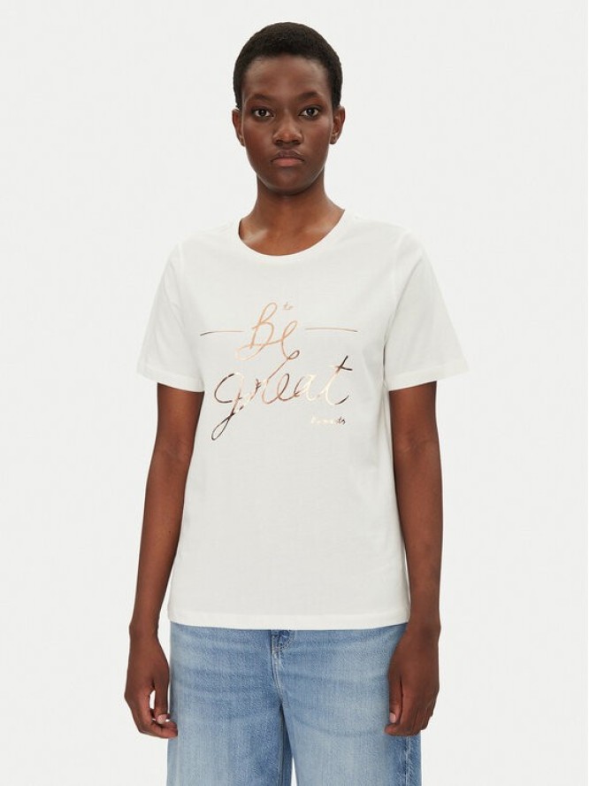 Fransa T-Shirt 20615334 Biały Regular Fit