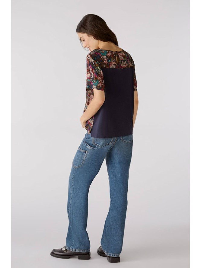 Oui Bluzka w kolorze czarno-brązowym rozmiar: 36