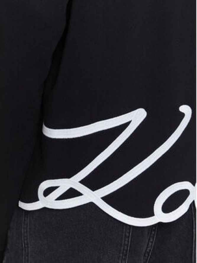 KARL LAGERFELD Bluza A3W20067 Czarny Regular Fit