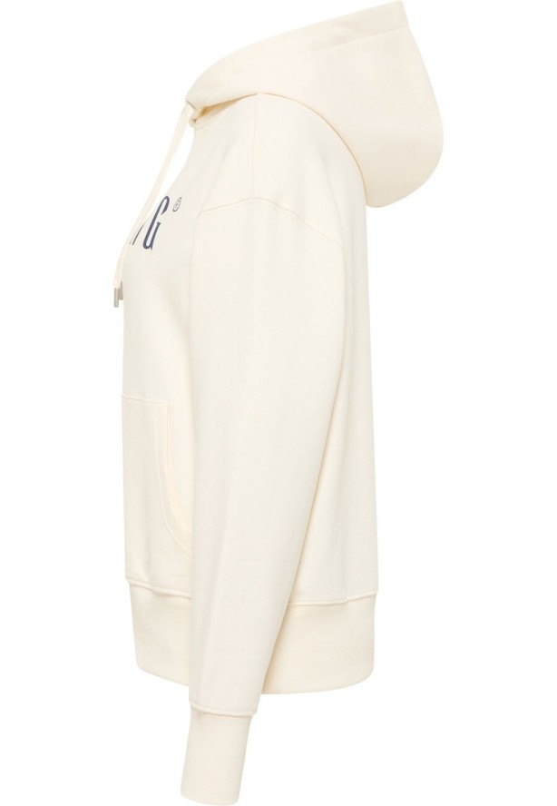 MUSTANG MARGO DAMSKA BLUZA WKŁADANE PRZEZ GŁOWĘ Z KAPTUREM LOGO WHISPER WHITE 1013934 2013