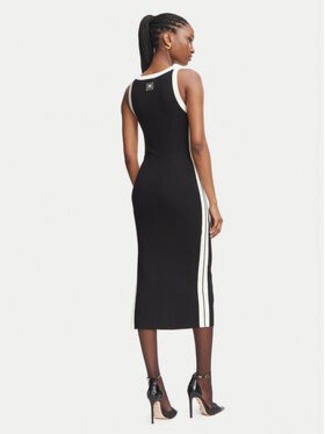 Elisabetta Franchi Sukienka dzianinowa AM-44S-66E2-V420 Czarny Slim Fit
