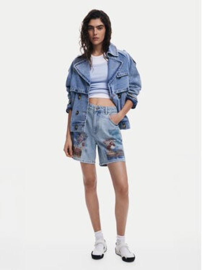 Desigual Kurtka jeansowa Ontario 25SWED57 Niebieski Regular Fit