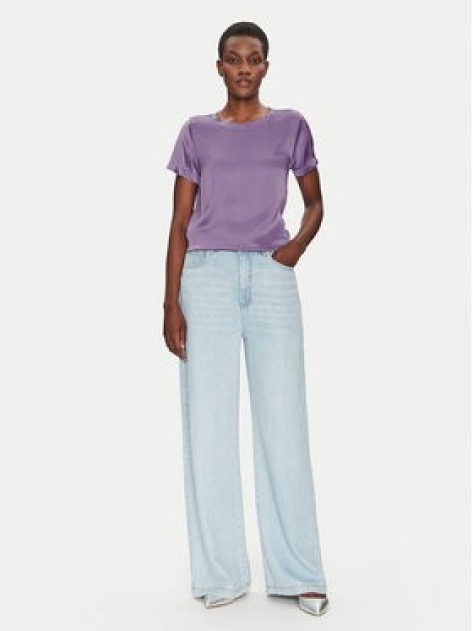 ViCOLO Bluzka TD0007 Fioletowy Relaxed Fit