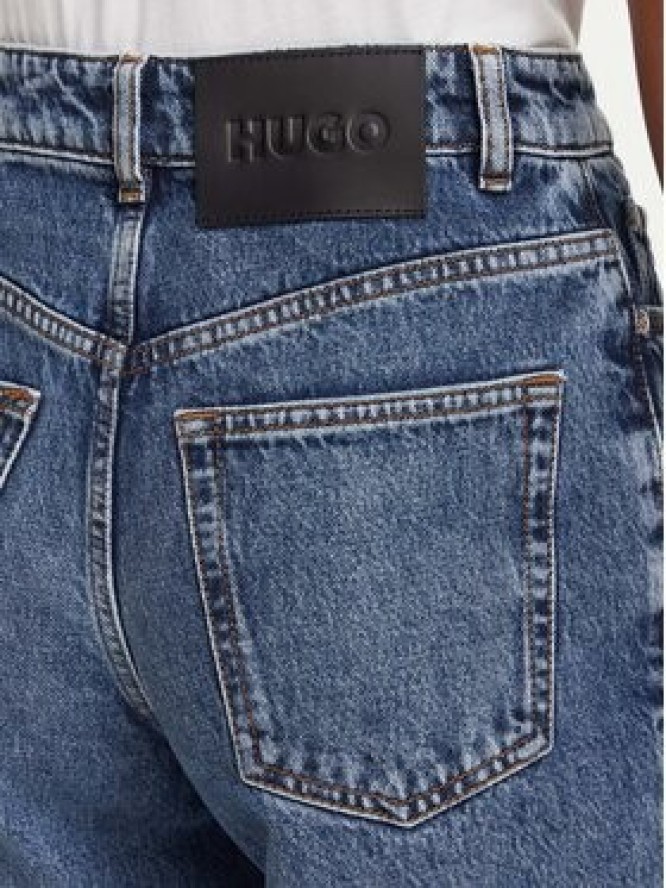 HUGO Jeansy Garlene 50563517 Granatowy Mom Fit