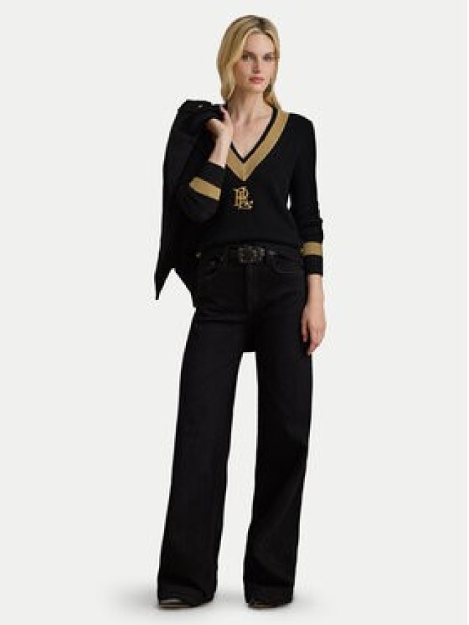 LAUREN RALPH LAUREN Sweter 200979666001 Czarny Relaxed Fit