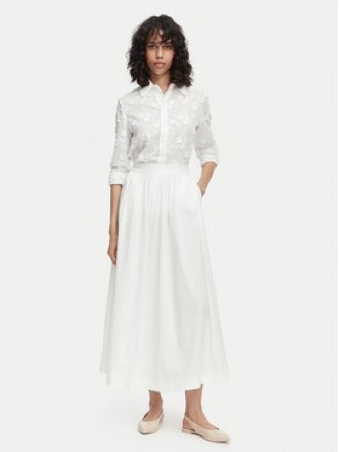 Vero Moda Spódnica maxi Friba 10346845 Biały Regular Fit