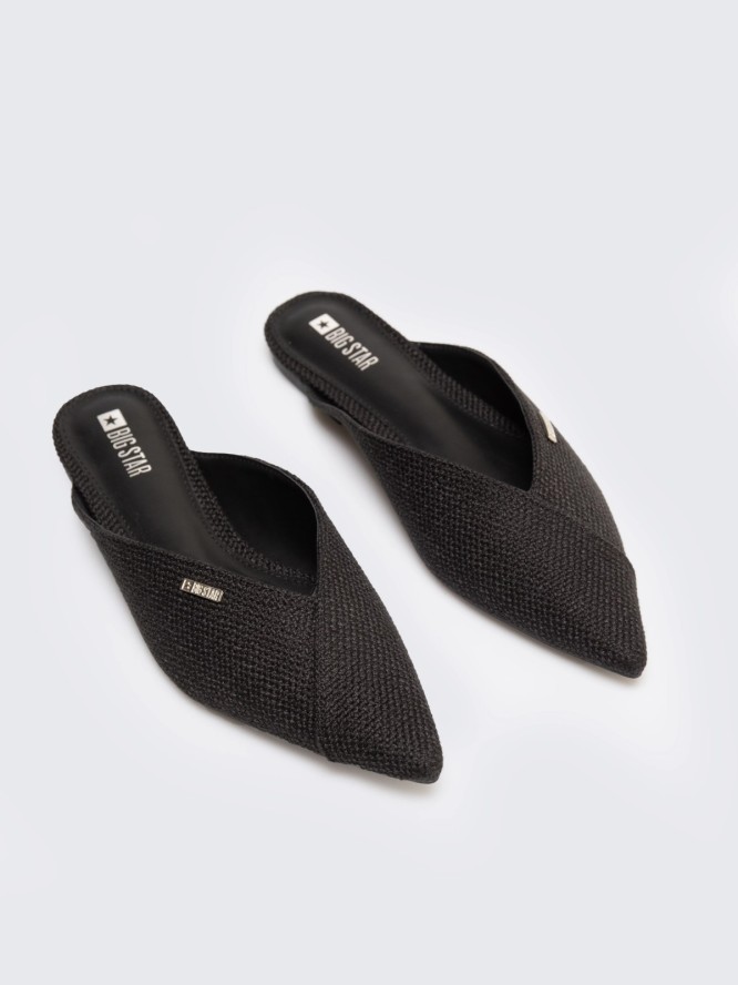 Klapki damskie eleganckie czarne RR274210 906