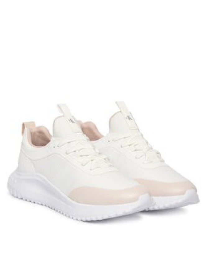 Calvin Klein Jeans Sneakersy Eva Runner Laceup Sock Mat Mix YW0YW02064 Biały
