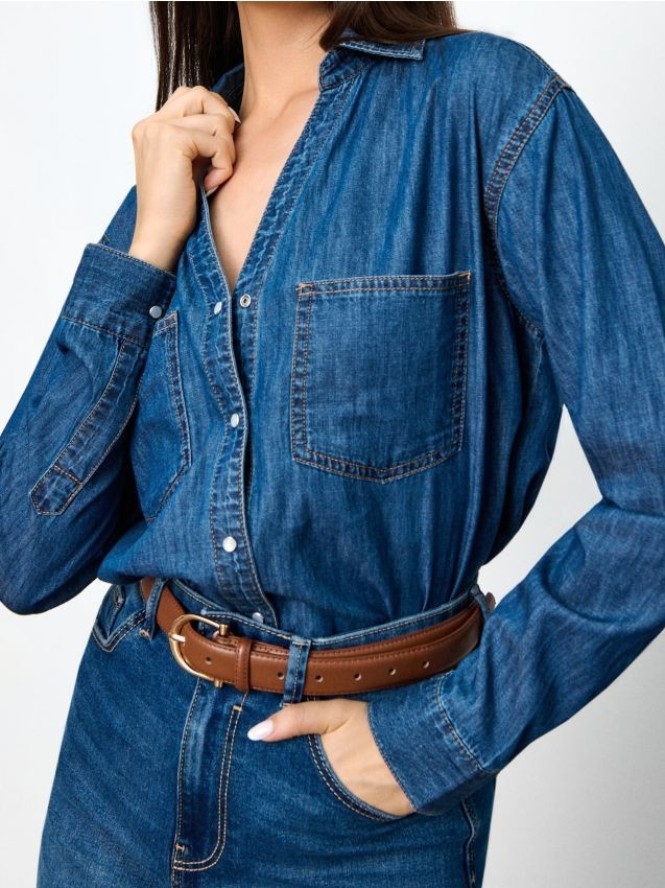 Koszula jeansowa - granatowy