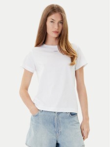PINKO T-Shirt Basico 100373 A2RE Biały Regular Fit