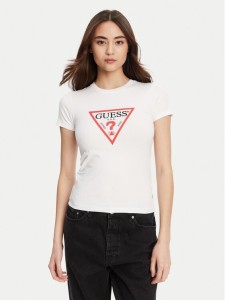 Guess Jeans T-Shirt W4YI04 J1314 Biały Regular Fit