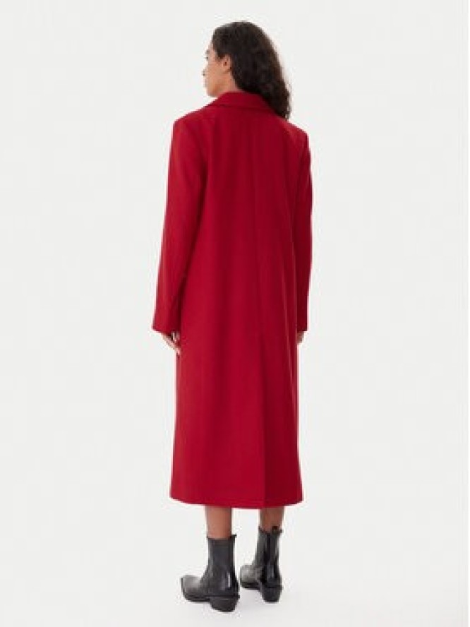 HUGO Płaszcz wełniany Mojeni 50547691 Czerwony Relaxed Fit