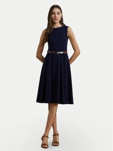 LAUREN RALPH LAUREN Sukienka koktajlowa 200973402001 Granatowy Regular Fit