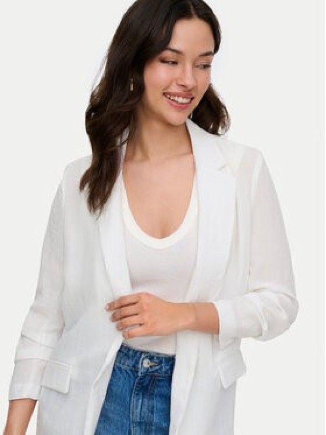 ONLY Marynarka Lita 15370275 Biały Regular Fit