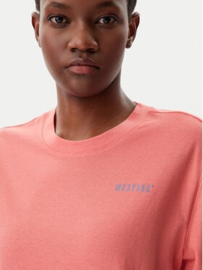 Mustang T-Shirt Floris 1016145 Koralowy Relaxed Fit