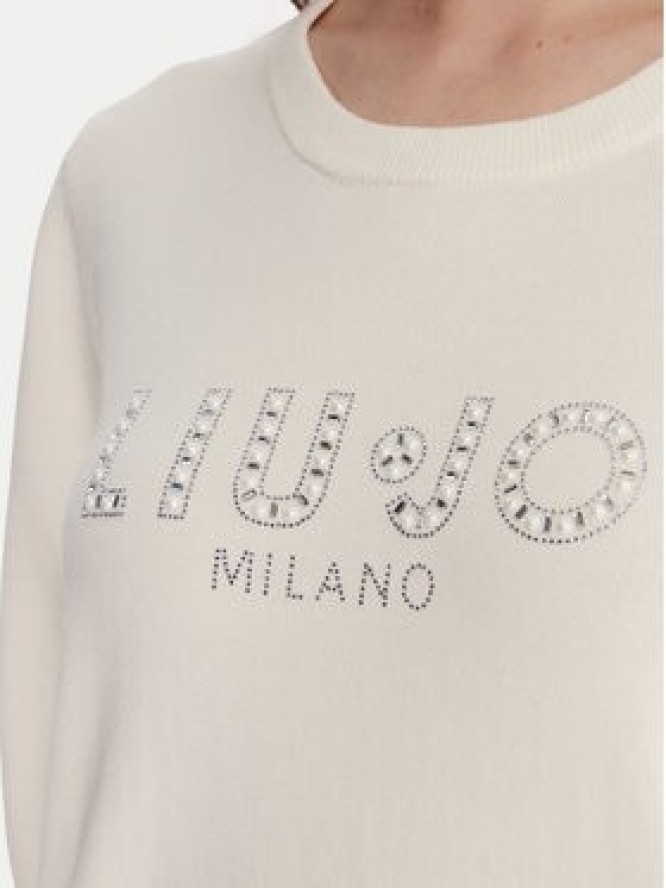 Liu Jo Sweter TF5248 MS63L Écru Regular Fit