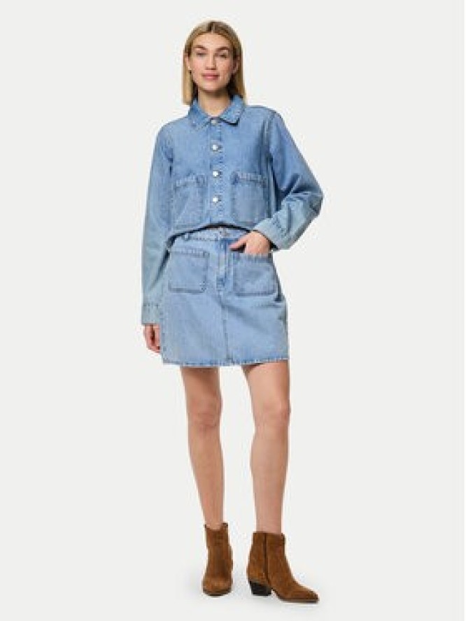 Pieces Spódnica jeansowa Sky 17155880 Niebieski Regular Fit