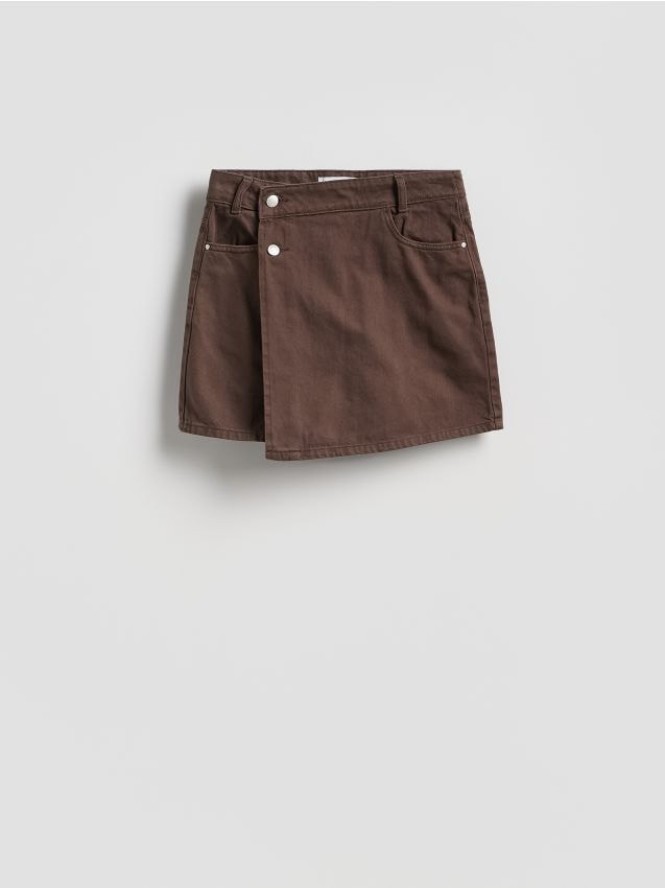 Jeansowe spódnico-szorty - dark grey jeans