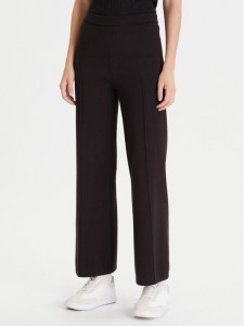 Calvin Klein Spodnie dzianinowe LV044D368G Czarny Wide Leg