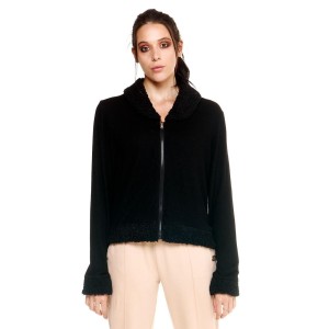 Bluza miękka z wełna z kaptur na co dzień