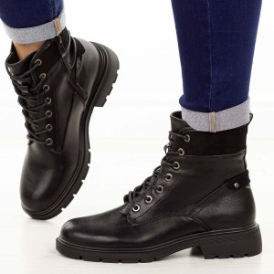 Czarne botki damskie M.Daszyński 2501-3