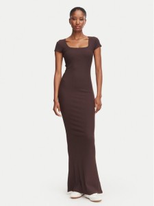 Guess Sukienka codzienna V6YK06 K4696 Brązowy ciemny Regular Fit