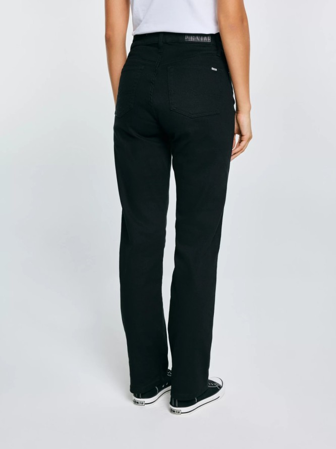 spodnie jeans damskie czarne myrra 915