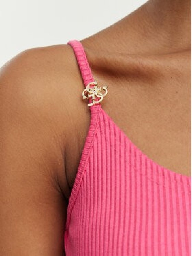 Guess Top E6GP01 KG322 Różowy Slim Fit