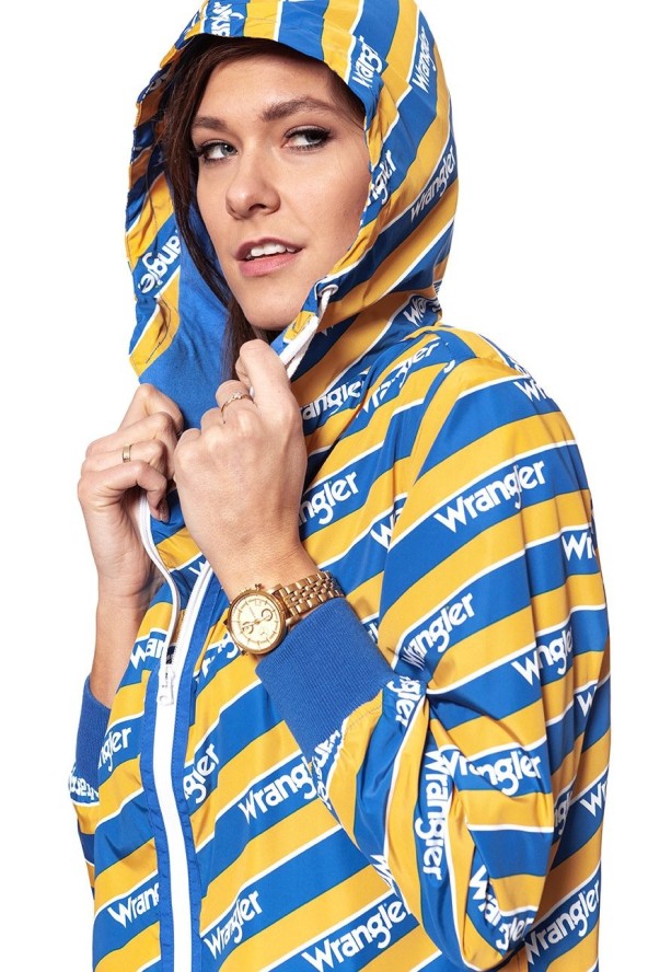 DAMSKA KURTKA PRZEJŚCIOWA WRANGLER B&Y WINDBREAKER AMBER YELLOW W405RV9UY 112128704