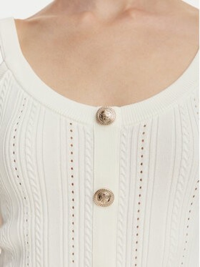 Guess Top W6YR25 Z0972 Kremowy Slim Fit
