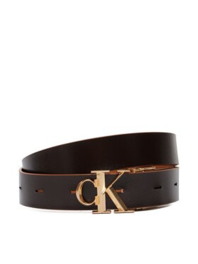 Calvin Klein Pasek Damski Facet CK Pebble LV04F7044G Brązowy