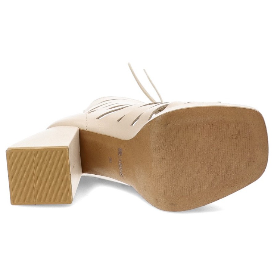 Beżowe Botki Carinii Stylowe Obuwie Damskie