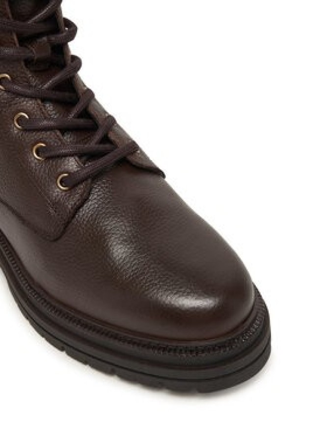 Tommy Hilfiger Trapery Th Plaque Pebble Lace Boot Warm FW0FW08767 Brązowy