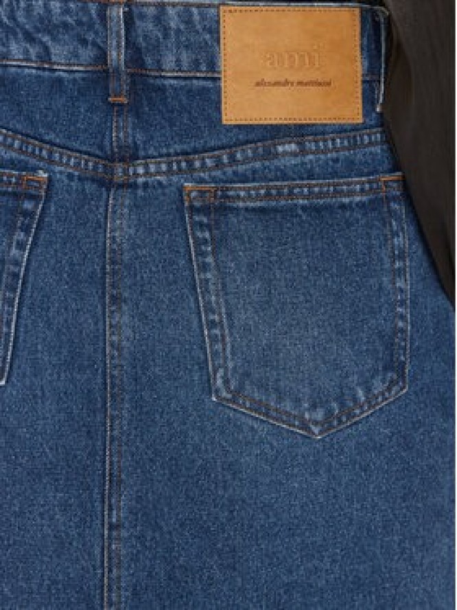 AMI Paris Spódnica jeansowa FSK235.DE0031 Niebieski Regular Fit