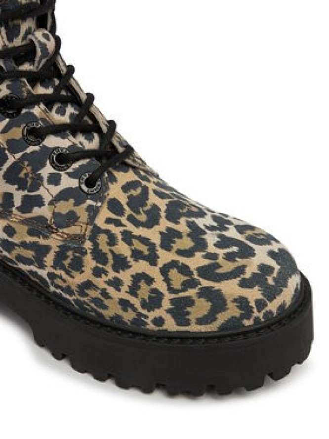 Tommy Jeans Trzewiki Tjw Platform Cheetah Boots EN0EN03140 Brązowy