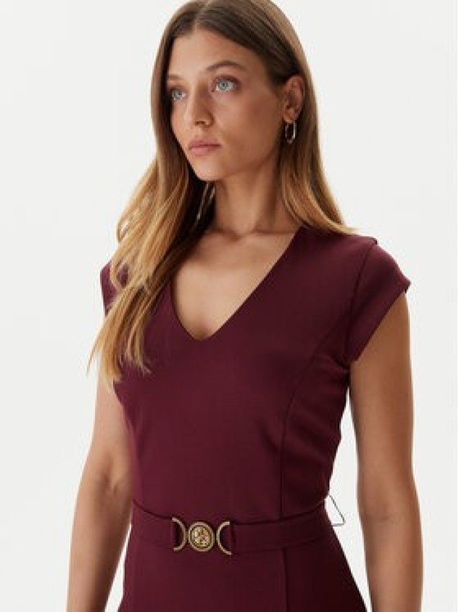 Guess Sukienka koktajlowa W5BK21 KCMU2 Czerwony Slim Fit