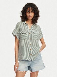 Vero Moda Koszula Bumpy 10310139 Zielony Regular Fit