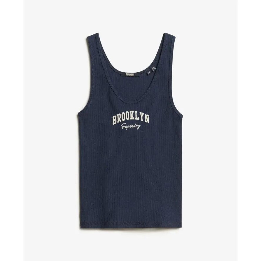 Damski wzorzysty tank top Superdry Athletic Essentials