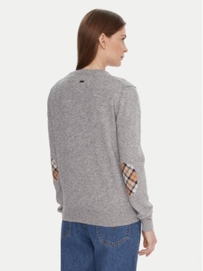 Barbour Kardigan LKN1076GY71 Szary Regular Fit