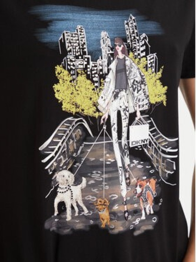 DKNY T-Shirt P61M0WNA Czarny Regular Fit