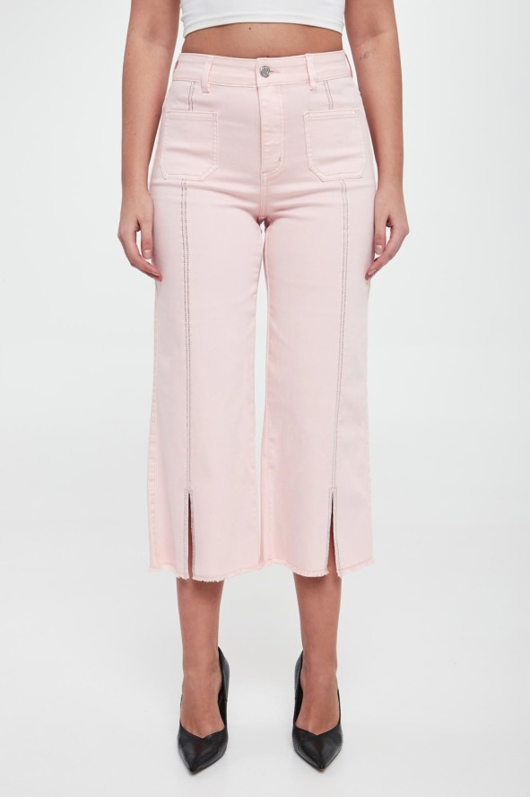 Jeansy damskie z kryształkami JOSEPH RIBKOFF